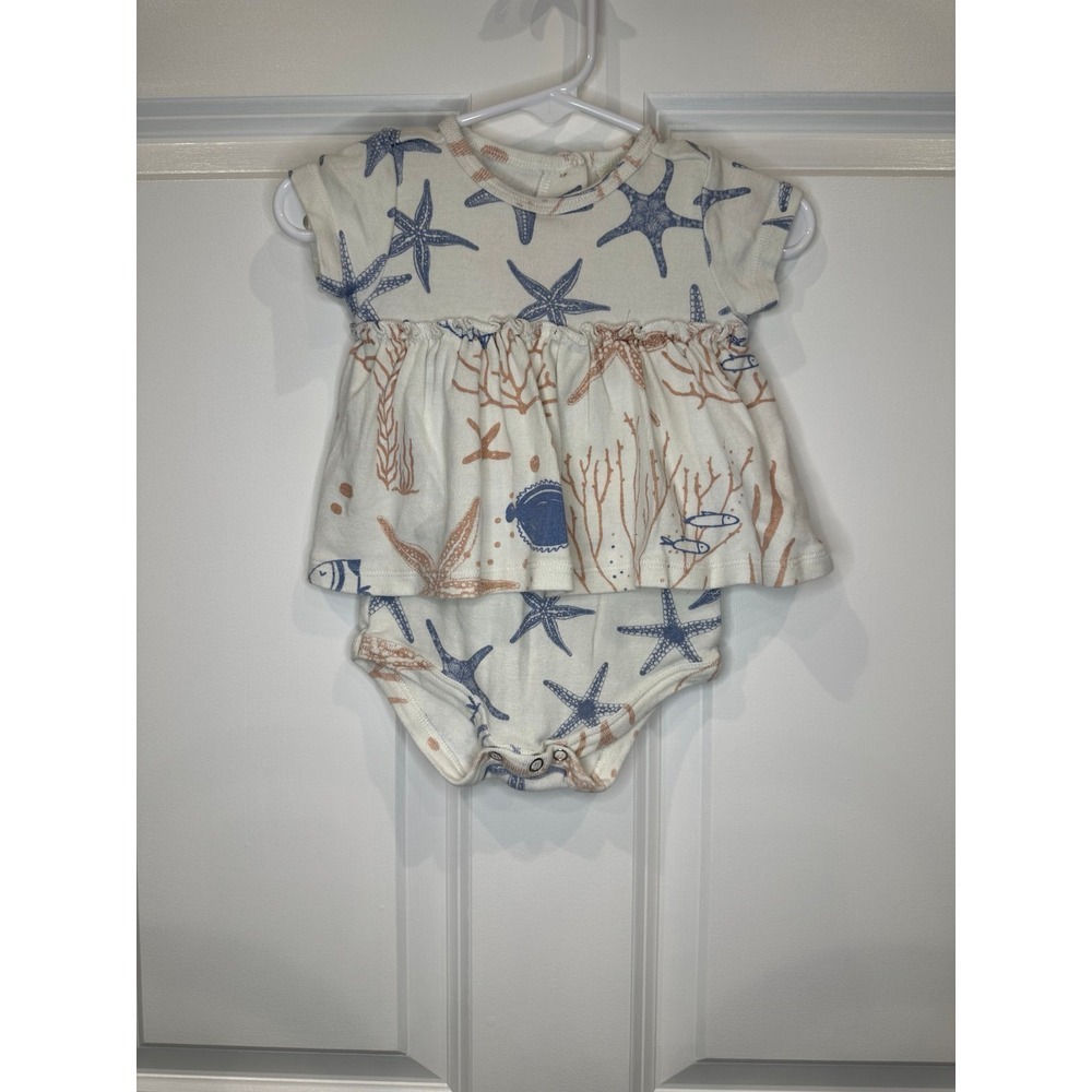 Tesa Babe Girls Summer Beach Bubble Romper Size 3-6 Months
